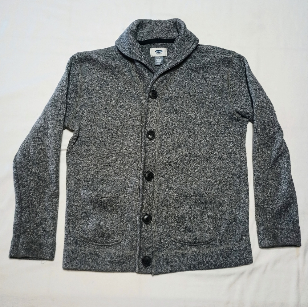 Old Navy Gray Cardigan button up Collared Jacket/Sweater. Womens  Large 10/12